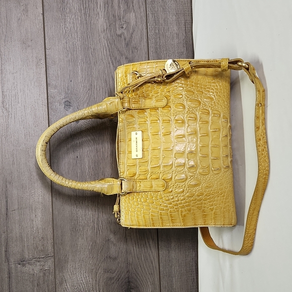 Brahmin Bags Brahmin Yellow Croc Embossed Leather Crossbody Shoulder Bag Poshmark